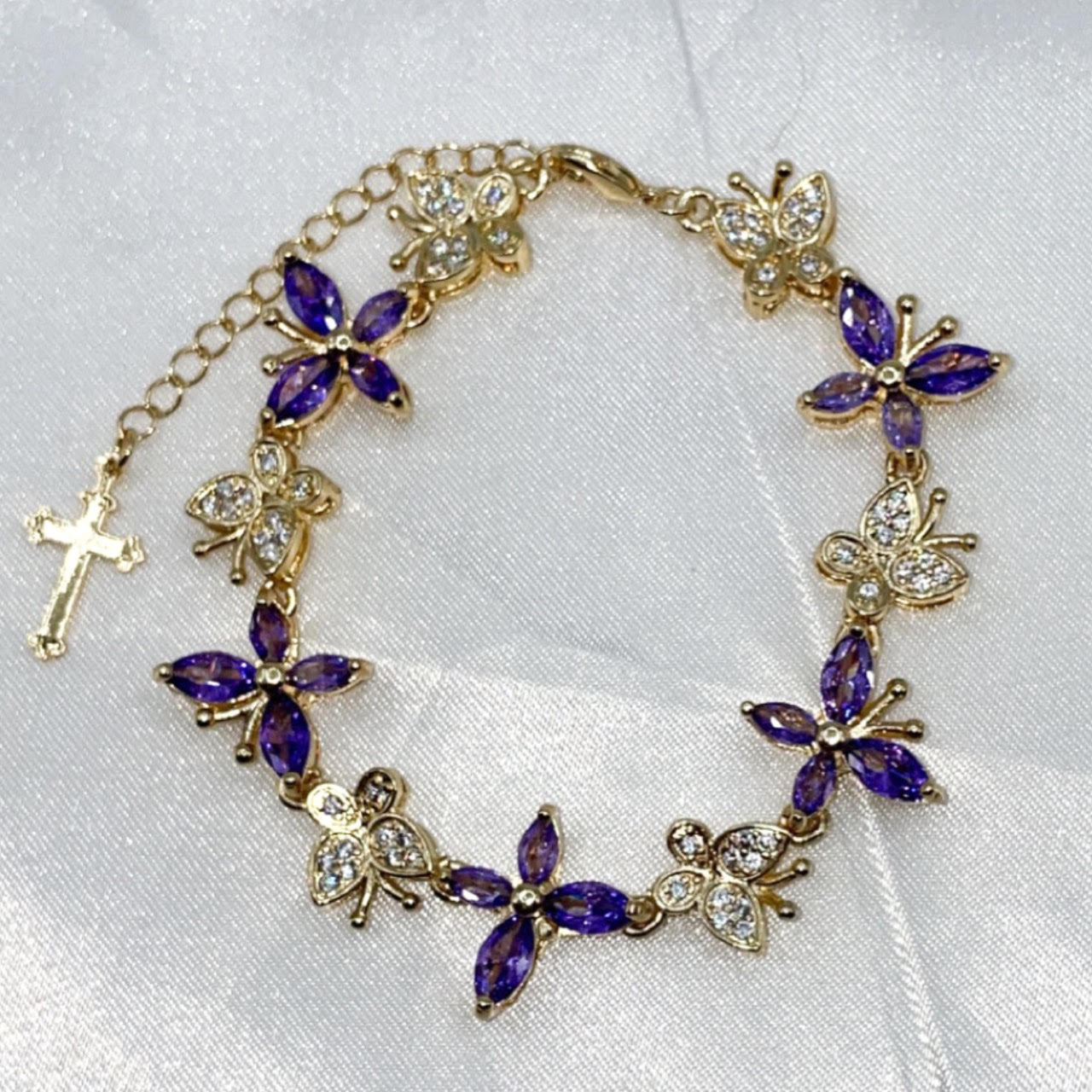14k Gold Plated Butterfly Bracelet