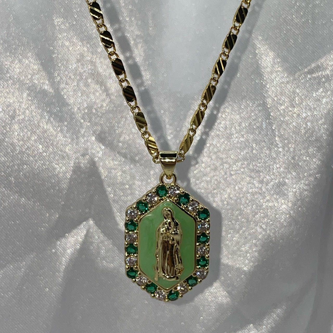 18k Gold Plated Virgencita Necklace