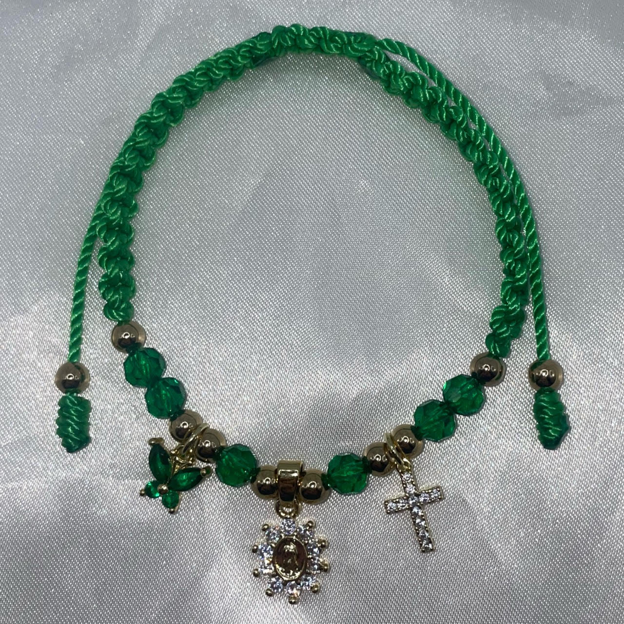 Virgencita Cross Bracelet