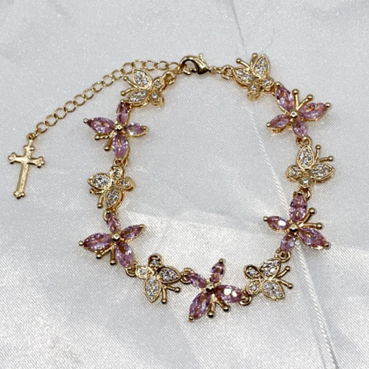 14k Gold Plated Butterfly Bracelet