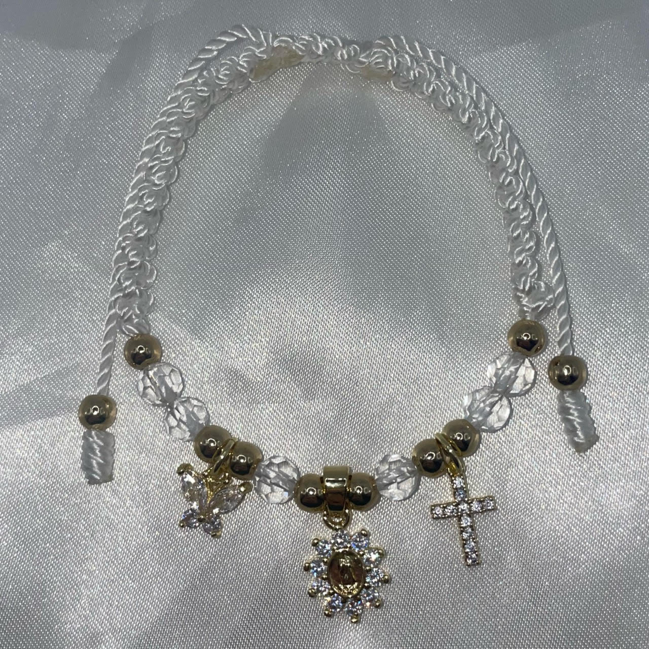 Virgencita Cross Bracelet