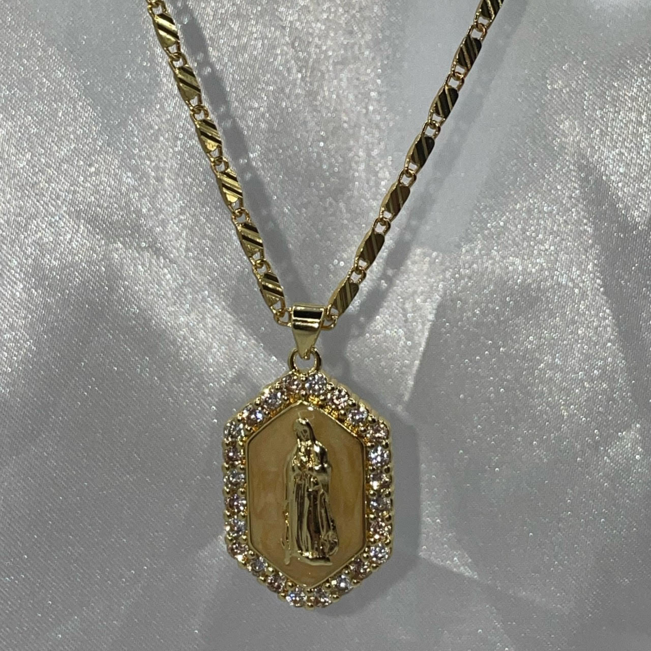 18k Gold Plated Virgencita Necklace